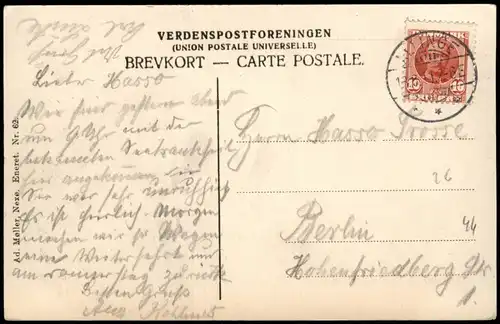 Postcard Bornholm Blanchs Hotel 1911