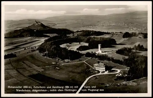 Ansichtskarte Hechingen Luftbild Hohenzoller Wanderheim Nägelehaus 1937