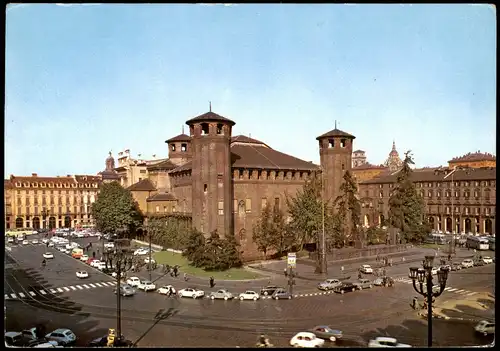 Cartoline Turin Torino Strassen Partie Palazzo Madama Palais Madame 1964