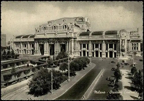 Mailand Milano Stazione Centrale Central Station Hauptbahnhof 1960