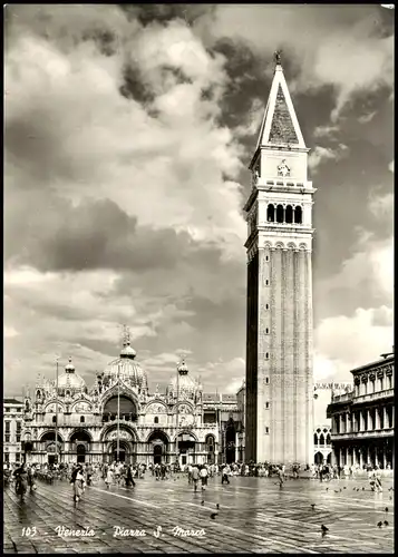 Venedig Venezia Place St. Marco St. Mark's Square Markusplatz 1960