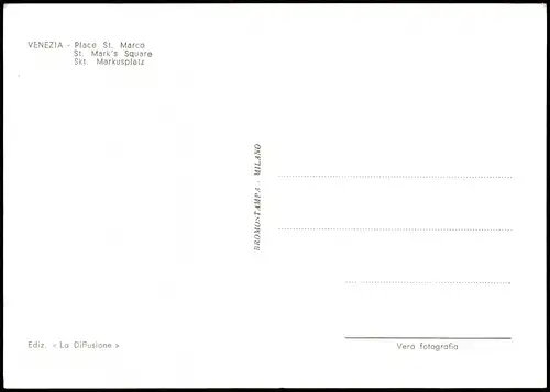 Venedig Venezia Place St. Marco St. Mark's Square Markusplatz 1960