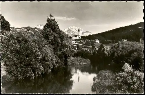 Annecy Le Thiou, la Basilique de la Visitation et la Tournette 1960