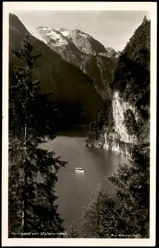 Königssee-Schönau am Königssee Königsee vom Malerwinkel Panorama-Blick 1960