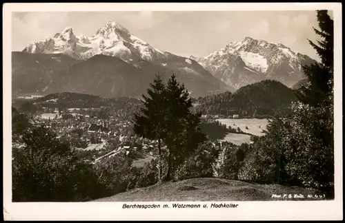 Ansichtskarte Berchtesgaden Watzmann u. Hochkalter Umland-Ansicht 1960