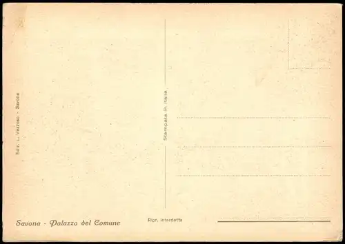 Cartoline Savona Palazzo del Comune 1950