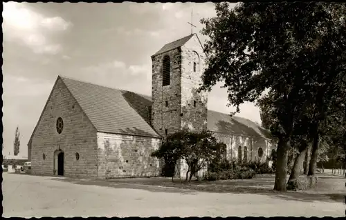 Ansichtskarte Vechta Strassen Partie a.d. Kirche Dominikanerkirche 1959