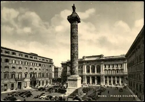 Cartoline Rom Roma PIAZZA COLONNA Colonna Square 1950