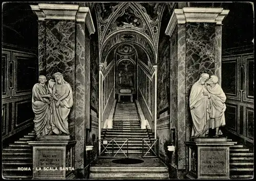 Cartoline Rom Roma LA SCALA SANTA, The Holy Stairs 1950