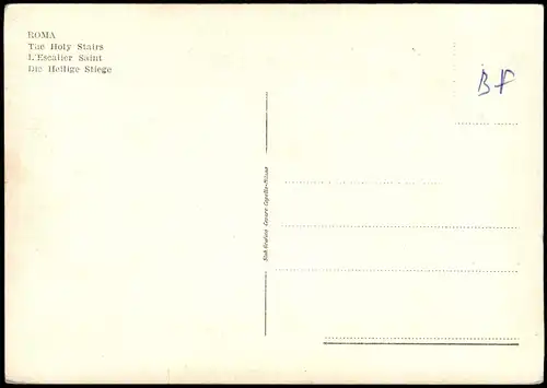 Cartoline Rom Roma LA SCALA SANTA, The Holy Stairs 1950