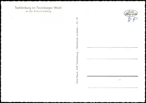 Ansichtskarte Tecklenburg Partie an der Kreisverwaltung 1960