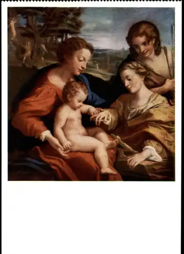 Künstlerkarte Künstler ANTONIO CORREGGIO: Vermählung der hl. Katharina 1970