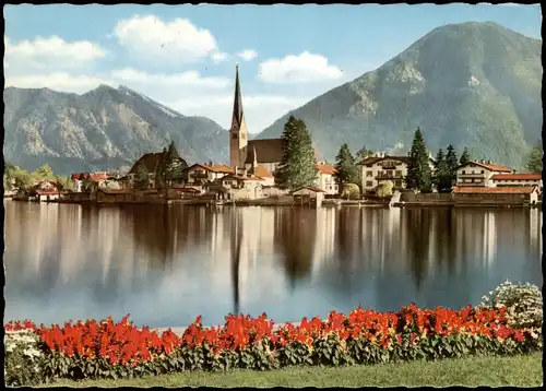 Ansichtskarte Egern-Rottach-Egern Panorama-Ansicht Blick mit Wallberg 1966