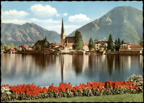 Ansichtskarte Rottach-Egern Panorama-Ansicht Blick mit Wallberg 1968