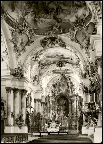 Ansichtskarte Zwiefalten Kanzel und Chorgestühl Münster Klosterkirche 1960