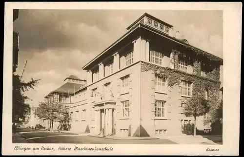 Ansichtskarte Esslingen Straßenpartie Höhere Maschinenbauschule 1934