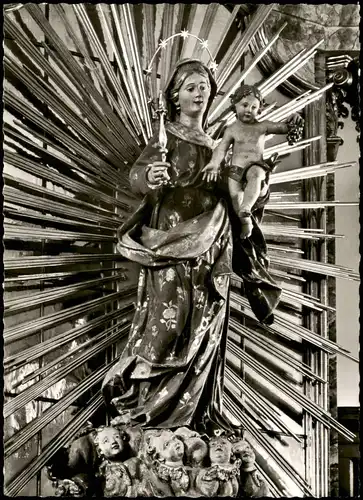 Ansichtskarte Bayreuth Inneres der Schlosskirche Madonna 1960