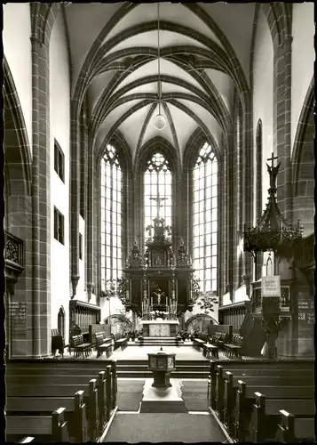 Ansichtskarte Bayreuth Inneres der Evang.-Luth. Stadtkirche 1960