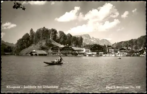 Ansichtskarte Schönau am Königssee Seelände mit Untersberg 1960