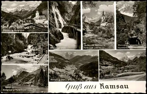 Ramsau bei Berchtesgaden Mehrbild-AK mit Umland- und Ortsansichten 1959
