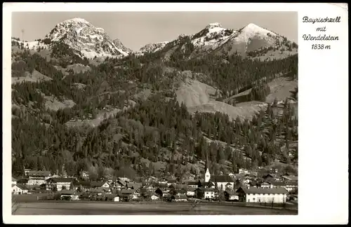 Ansichtskarte Bayrischzell Orts-Panorama mit Umland-Ansicht 1956
