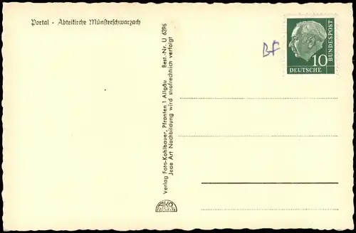 Münsterschwarzach-Schwarzach Abtei-Kirche Münsterschwarzach 1950