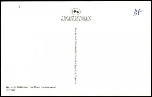 Postcard Norwich Cathedral (Kathedrale) The Coir - Innenansicht 1980