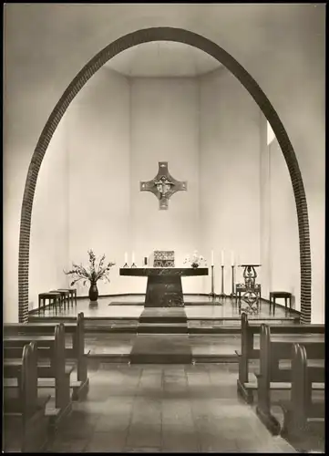 Osternburg-Oldenburg Kath. Pfarrkirche Heilig Geist Innenansicht Altar 1960