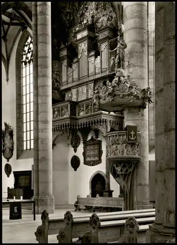 Ansichtskarte Nördlingen St. Georgskirche Kirche Innenansicht 1960