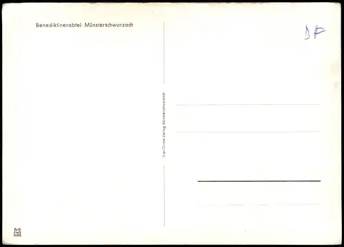 Münsterschwarzach-Schwarzach Benediktinerabtei Münsterschwarzach 1960