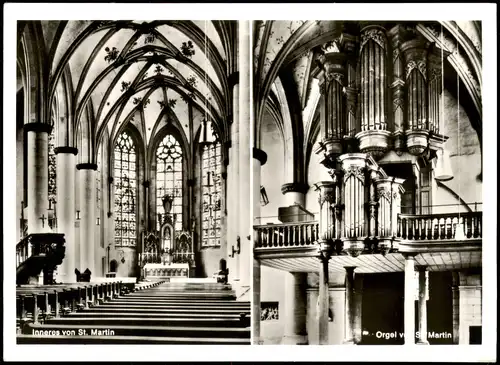 Ansichtskarte Nottuln Inneres mit Orgel der St. Martin Kirche 1960