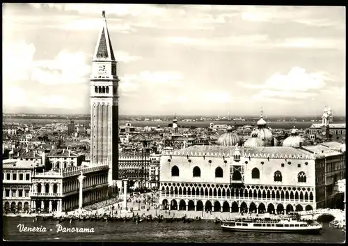 Cartoline Venedig Venezia Panorama-Ansicht 1958