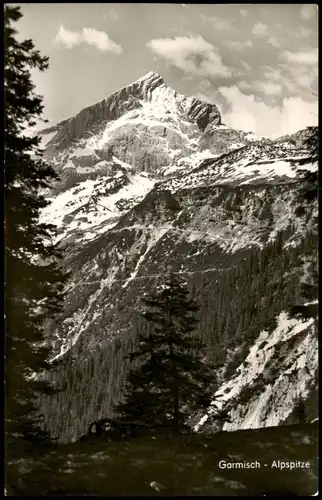 Ansichtskarte Garmisch-Partenkirchen Bergpanorama mit Alpspitze 1957