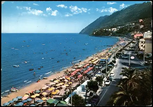 Cartoline Laigueglia Panorama-Ansicht Strand Riviera dei Fiori 1965