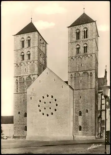 Münster (Westfalen) Dom Kirche Außenansicht neues Westportal 1960