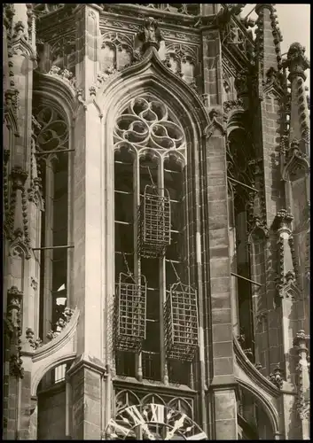 Münster (Westfalen) Wiedertäuferkäfige an der Lambertikirche 1960