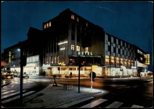 Ansichtskarte Wetzlar Karl Kellner Ring, Hotel bei Nacht 1965