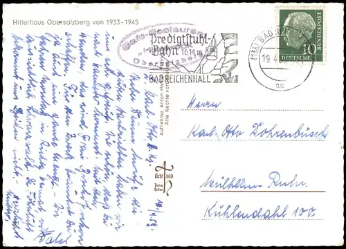 Ansichtskarte Berchtesgaden Obersalzberg - 4 Bild 1933-45 1965