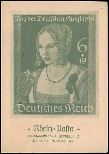 Köln Köln im Aufbau Rhein-Posta Ausstellung 1947 gel. Sonderstempel