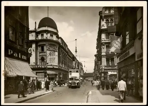 Ansichtskarte Mitte-Berlin Friedrichstraße, Geschäfte - Bus 1939