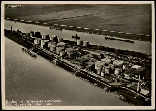 Mannheim Deutsch - Amerikanische Petroleum- Gesellschaft Luftbild 1929