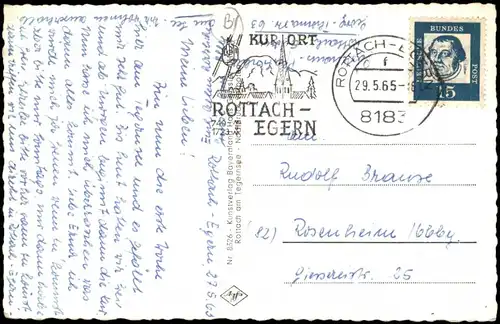Ansichtskarte Rottach-Egern Kuranlagen 1965