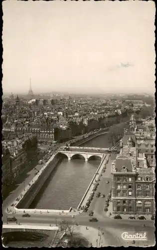 CPA Paris Blick über die Stadt zum Eiffelturm/Tour Eiffel 1956