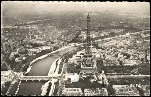 CPA Paris Luftbild Eiffelturm/Tour Eiffel 1963
