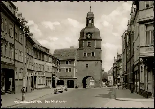 Ansichtskarte Waltershausen Straßenpartie - Nikolaustor 1965