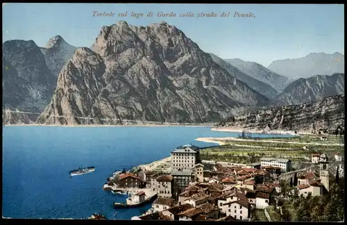 Cartoline Torbole-Naag-Turbel Nago-Torbole Stadtpartie 1913