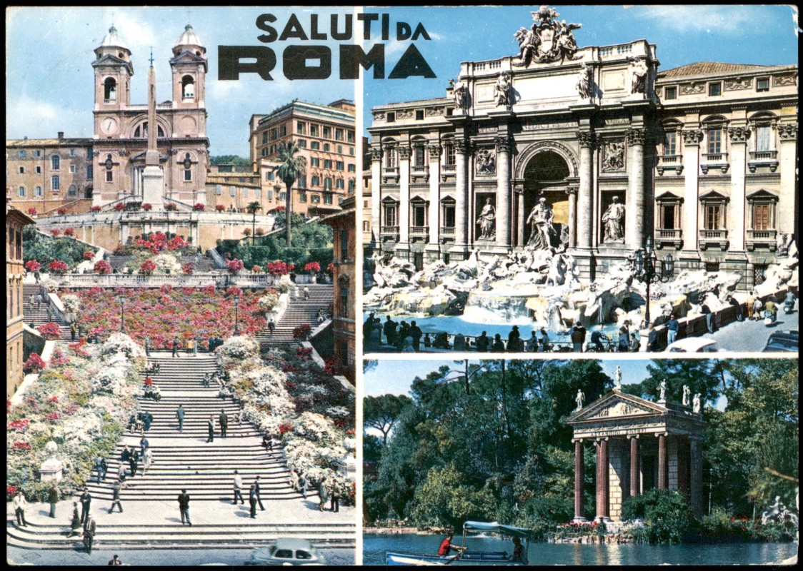Cartoline Rom Roma SALUTI DA ROMA MehrbildAK Sehenswürdigkeiten 1963