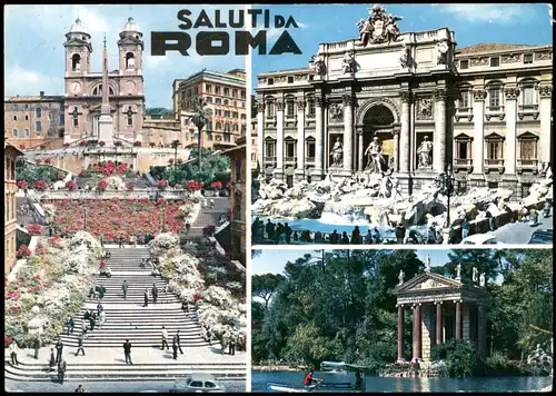 Cartoline Rom Roma SALUTI DA ROMA Mehrbild-AK Sehenswürdigkeiten 1963