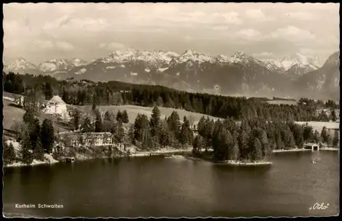 Ansichtskarte Füssen Umland-Panorama-Ansicht mit Kurheim Schwalten 1960