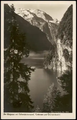 Schönau Königssee Königssee mit Falkensteinerwand, Funtensee Grünseetauern 1930